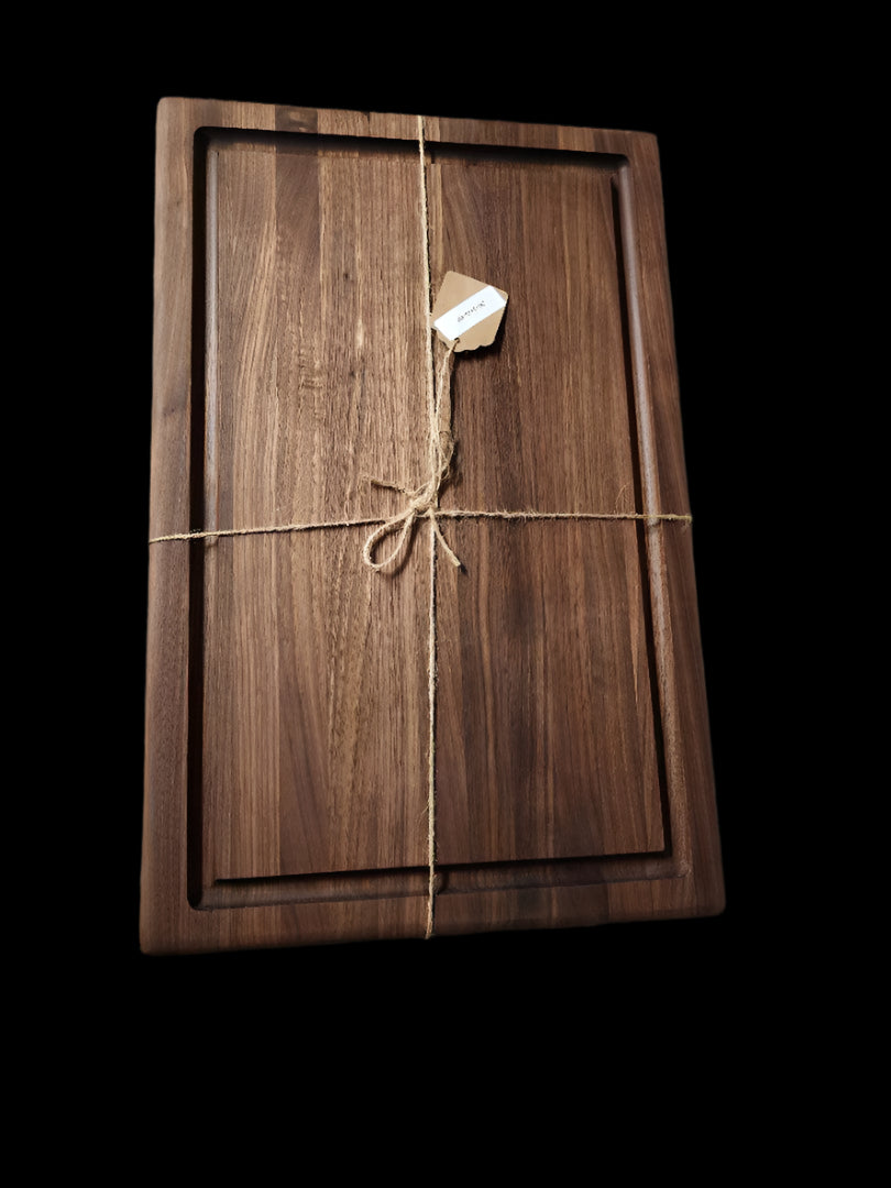 Black Walnut Cutting Board – Handmade 11x17 Inch with Juice Groove