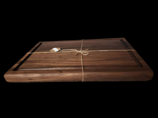 Black Walnut Cutting Board – Handmade 11x17 Inch with Juice Groove