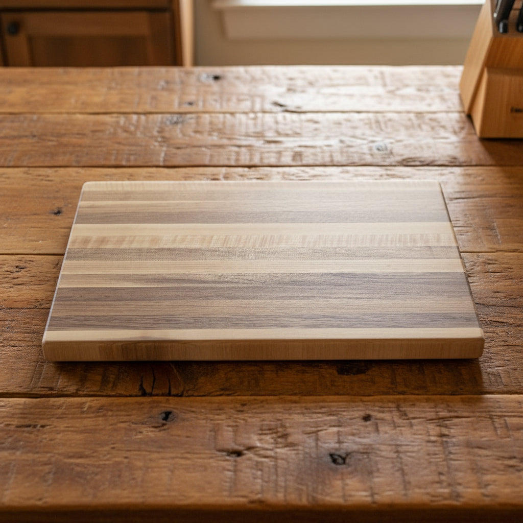 Handcrafted Natural Hard Maple Cutting Board with Juice Groove — 11x17x1.5"