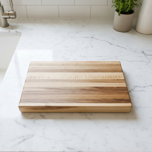 Handcrafted Natural Hard Maple Cutting Board with Juice Groove — 11x17x1.5"