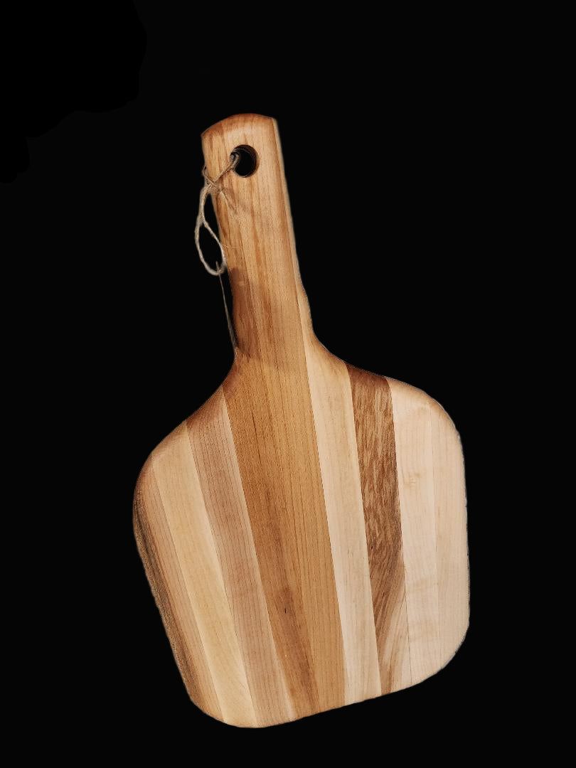 Cutting Board with Handle - 9x16-inch Handmade Maple Serving Board