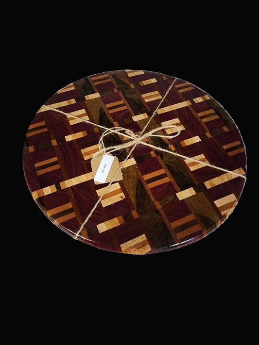 Lazy Susan - Handcrafted Exotic Hardwood Blend 12" Rotating Centerpiece