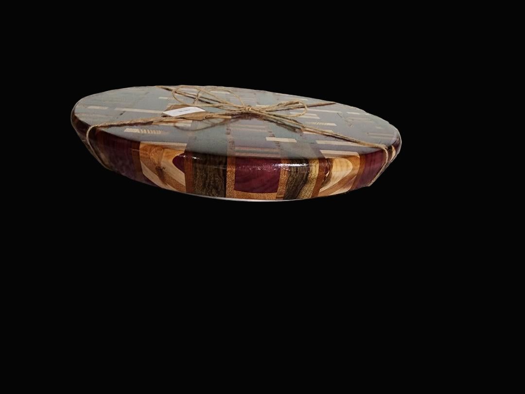 Lazy Susan - Handcrafted Exotic Hardwood Blend 12" Rotating Centerpiece