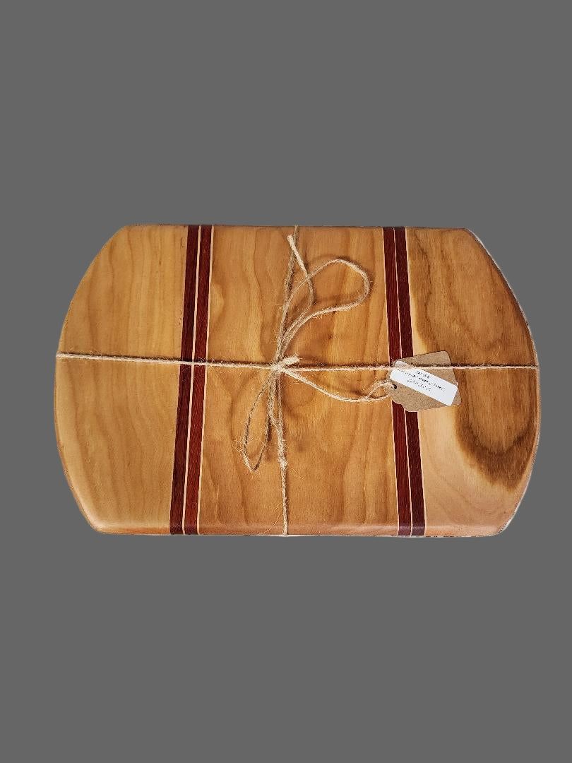 Cutting Board - Handcrafted Cherry, Padauk & Maple for Kitchen Elegance