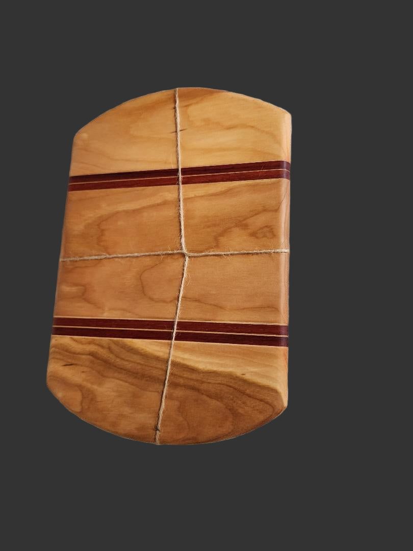 Cutting Board - Handcrafted Cherry, Padauk & Maple for Kitchen Elegance