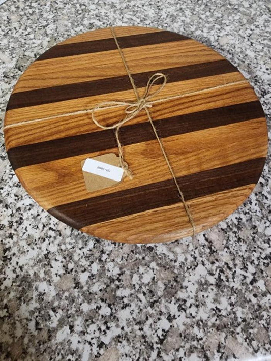 Lazy Susan - Handcrafted 12" White Oak & Black Walnut Centerpiece