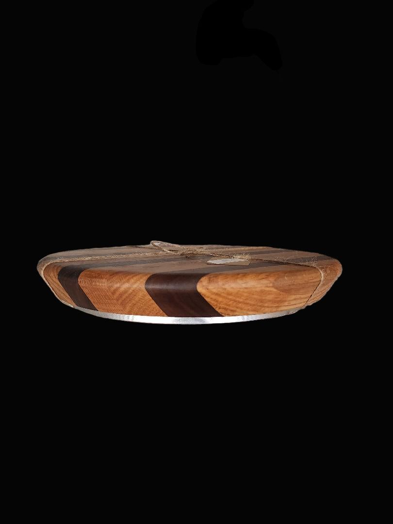 Lazy Susan - Handcrafted 12" White Oak & Black Walnut Centerpiece