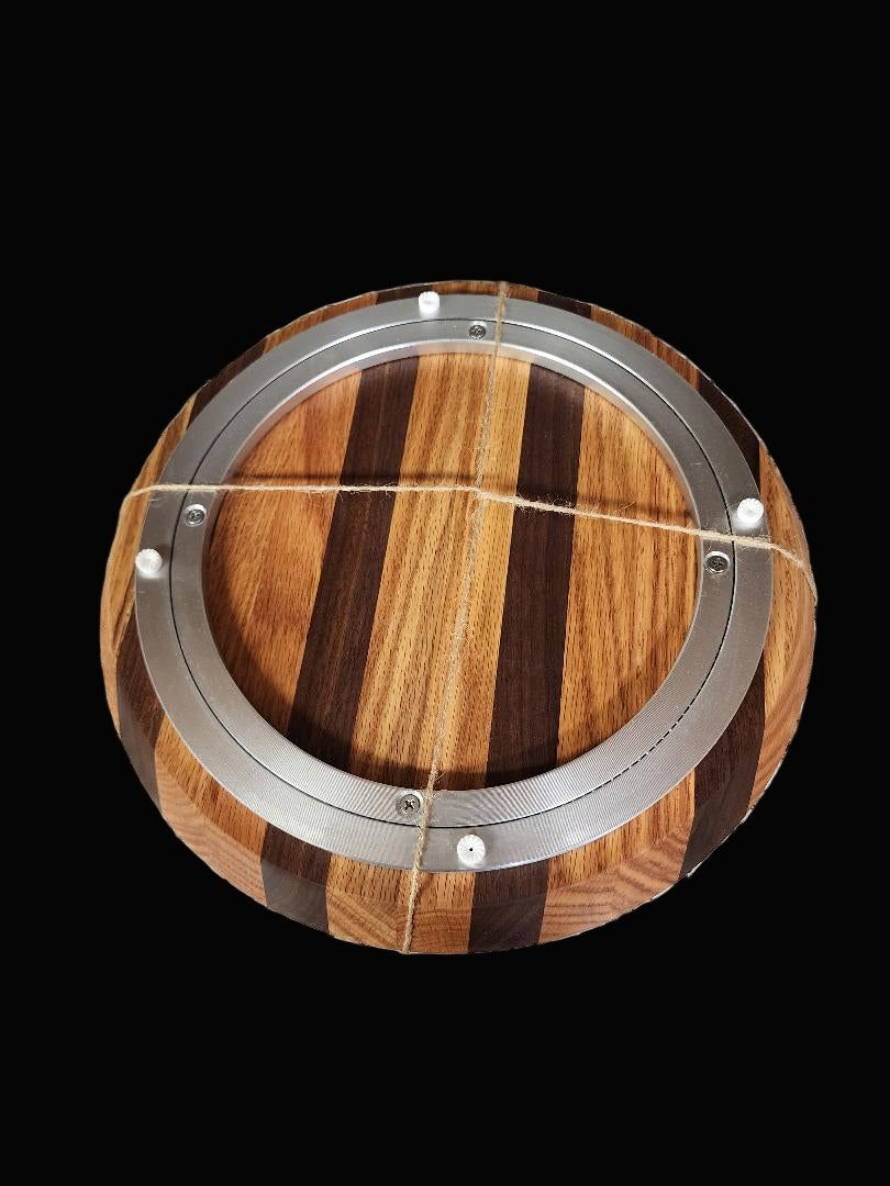 Lazy Susan - Handcrafted 12" White Oak & Black Walnut Centerpiece