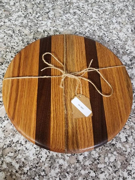 Lazy Susan Handmade 10-Inch White Oak & Black Walnut Serving Centerpiece