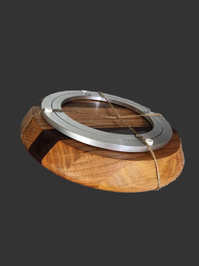 Lazy Susan Handmade 10-Inch White Oak & Black Walnut Serving Centerpiece
