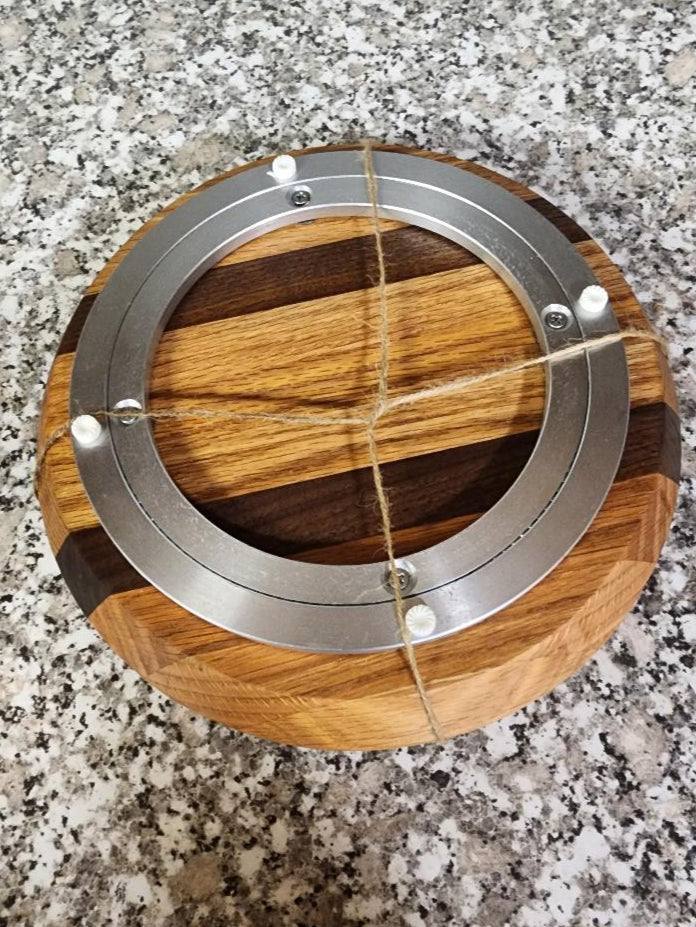 Lazy Susan Handmade 10-Inch White Oak & Black Walnut Serving Centerpiece