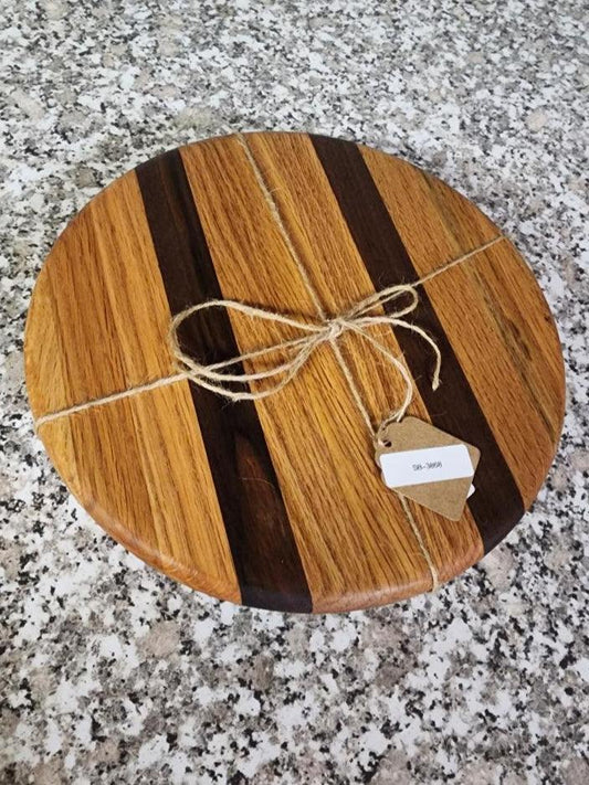 Handcrafted Lazy Susan – White Oak & Black Walnut (10")