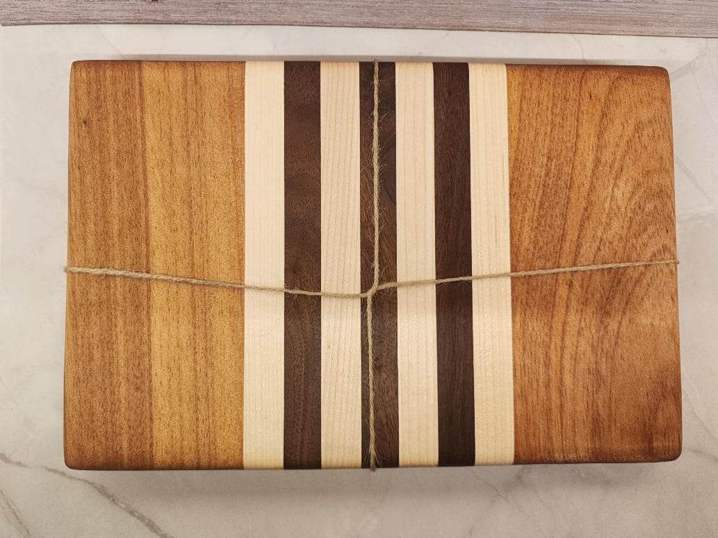 Bread Board - Handcrafted Black Walnut, Maple & Mahogany for Elegant Serving