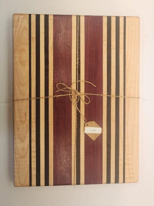 Cutting Board - Handcrafted Maple, Purpleheart & Wenge for Stylish Kitchen Use