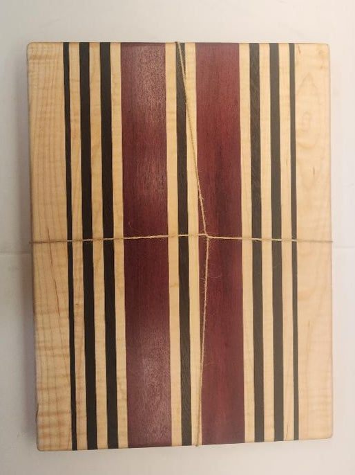 Cutting Board - Handcrafted Maple, Purpleheart & Wenge for Stylish Kitchen Use