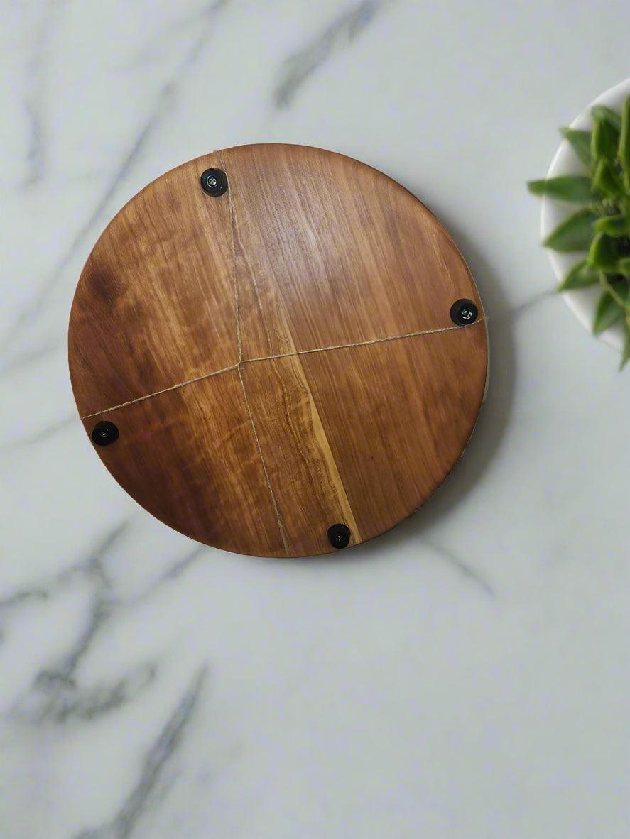 Handcrafted Wooden Trivet – 10" Round Cherry