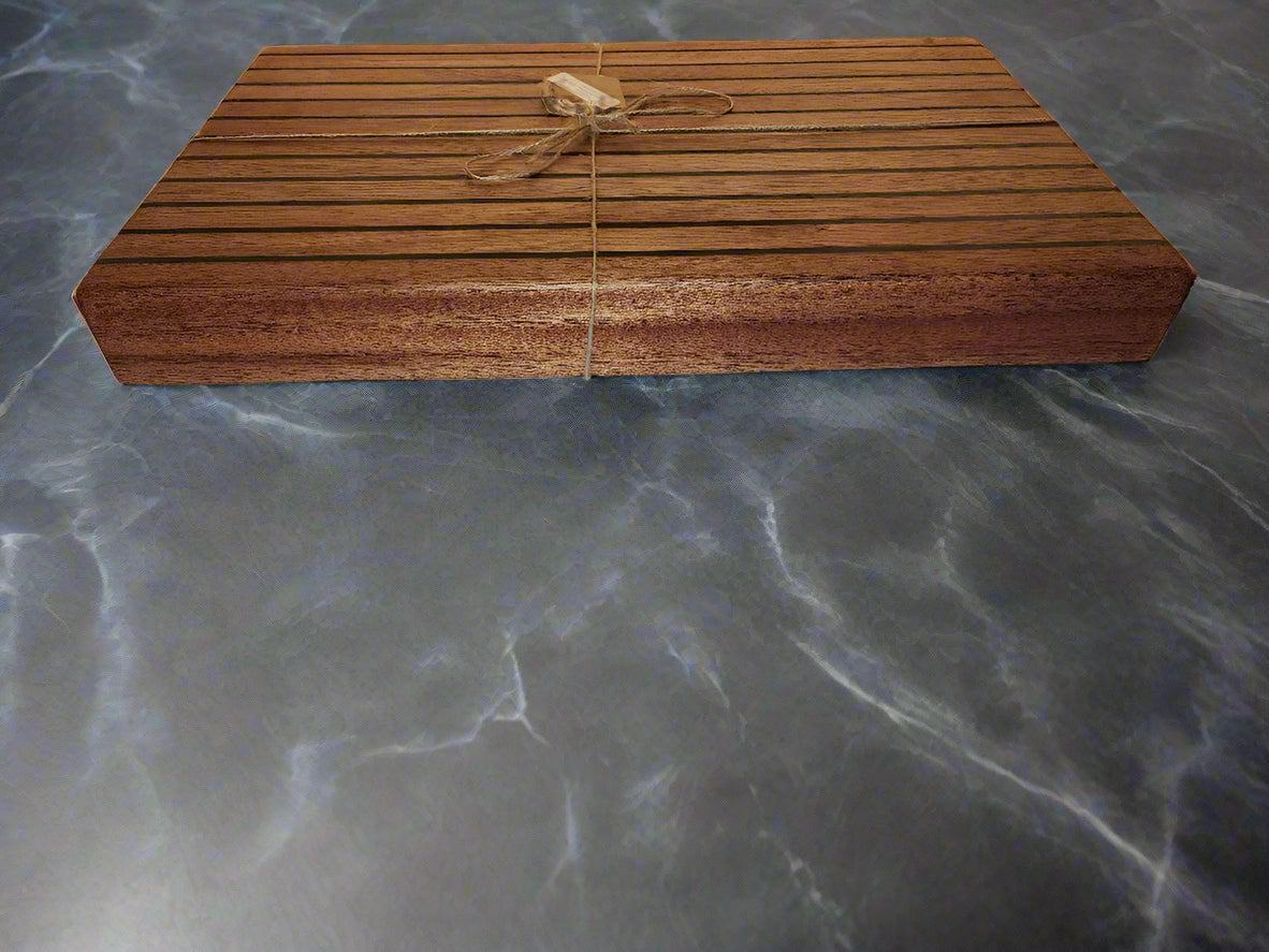 Cutting Board - Handcrafted Honduran Mahogany & East Indian Rosewood, 11"x17"