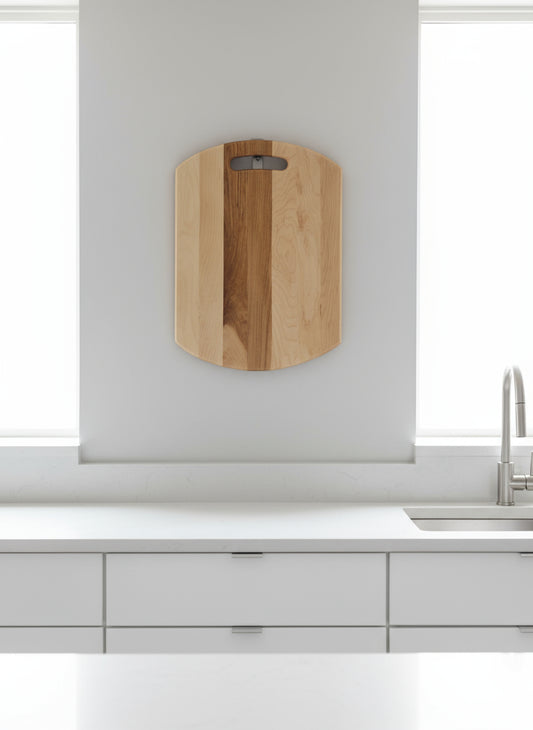 Hard Maple Cutting Board with Handle – Rounded Ends, Artisan Strength