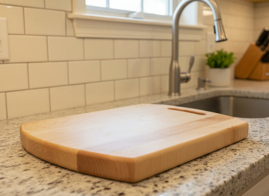 Hard Maple Cutting Board – Rounded Ends, Handcrafted Strength
