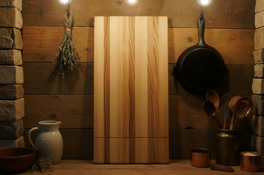 Northern Hard Maple Cutting Board with Rubber Feet 10" x 20" x 2"