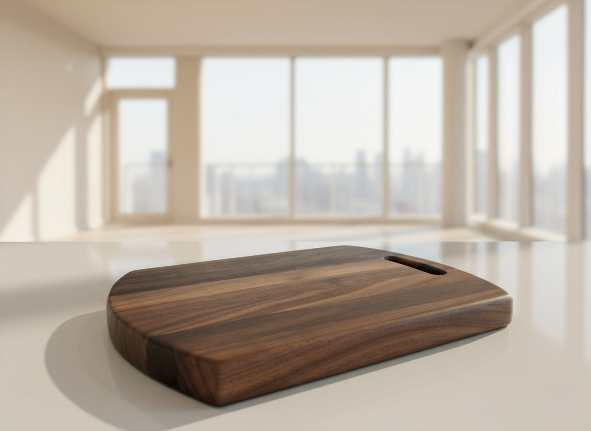 Black Walnut Cutting Board – Rounded Elegance, Handcrafted Strength