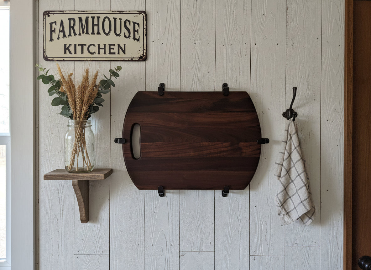 Black Walnut Cutting Board with Handle – Smooth Curves, Bold Grain, Everyday Utility