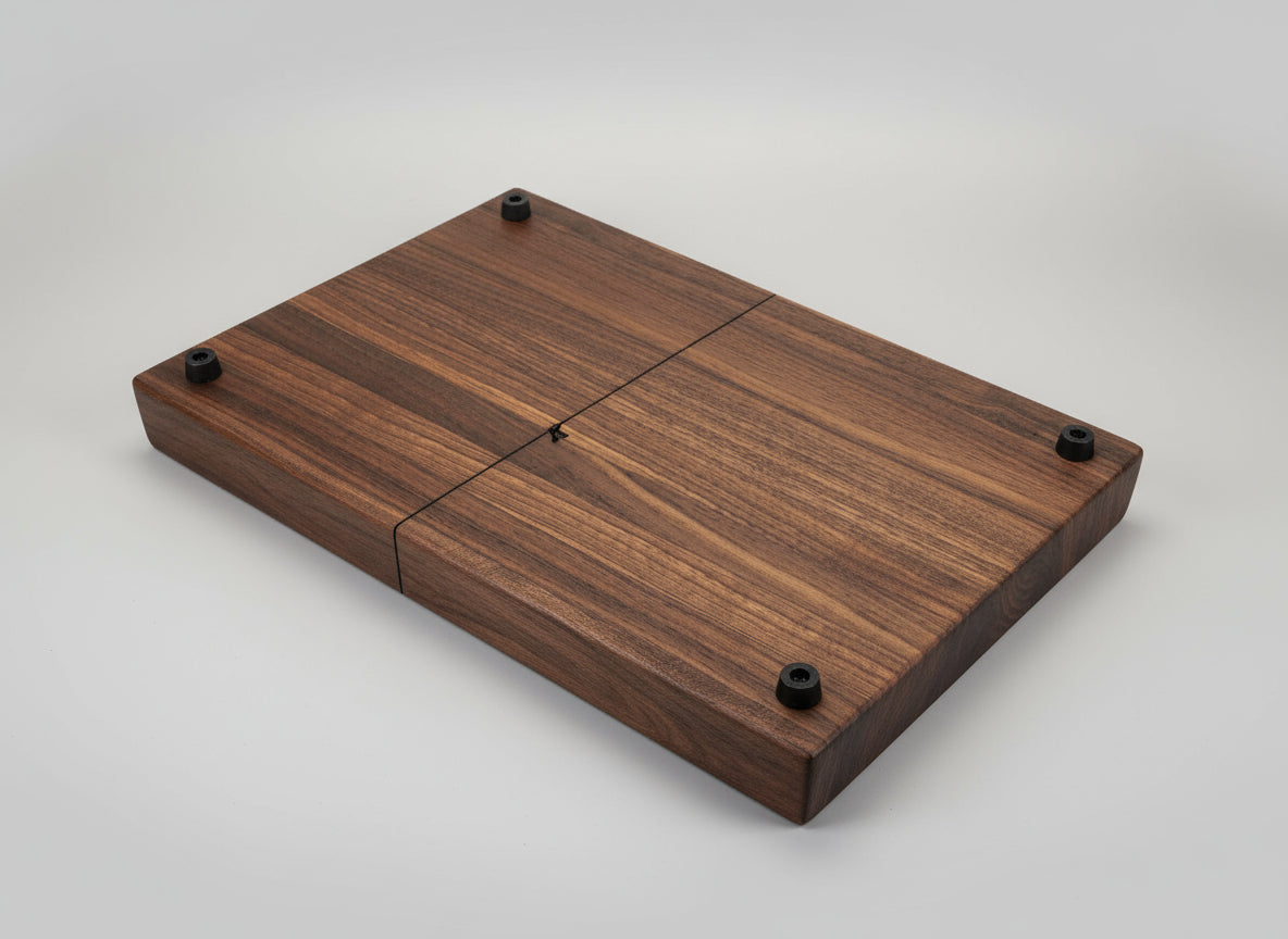 Black Walnut Cutting Board with Rubber Feet – 8" x 14" x 1.5"