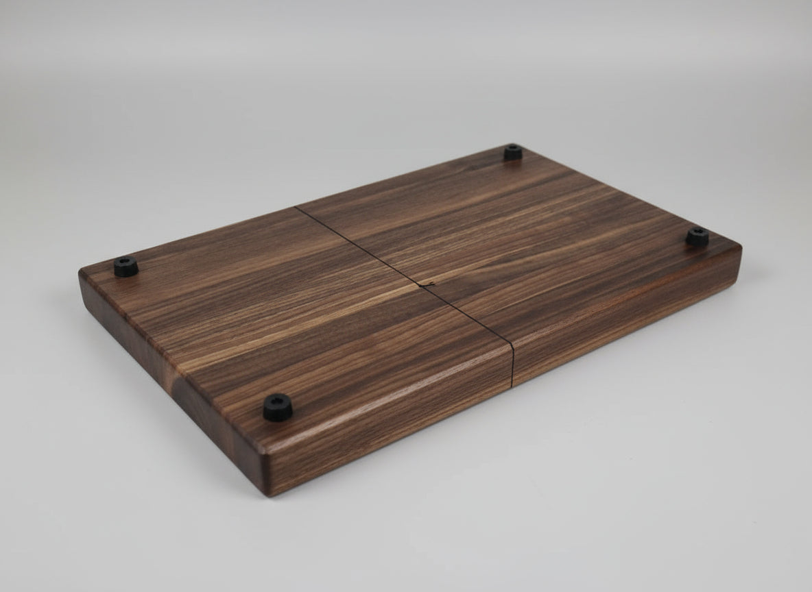 Black Walnut Cutting Board with Rubber Feet – 8" x 14" x 1.5"