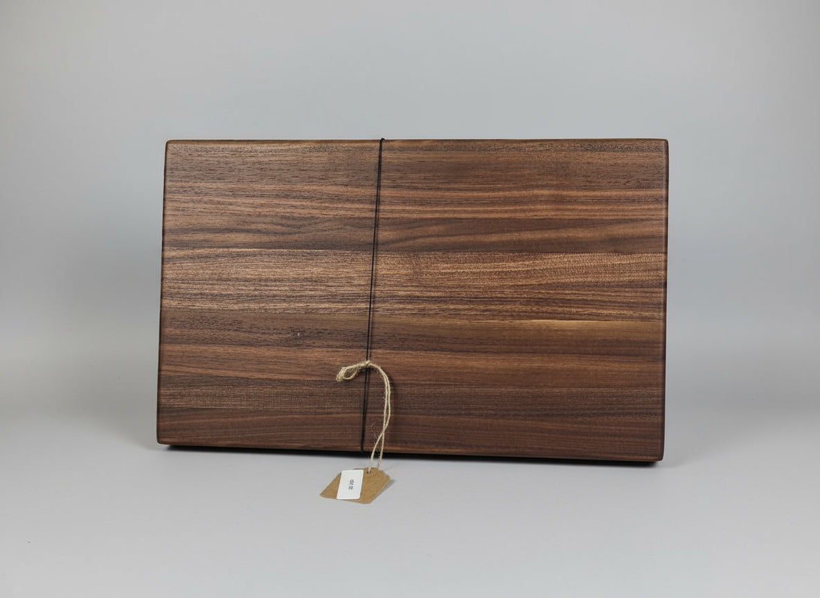 Black Walnut Cutting Board with Rubber Feet – 8" x 14" x 1.5"