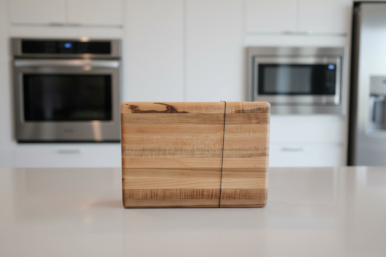 8×10×2" Hard Maple Cutting Block with Stainless Steel Feet