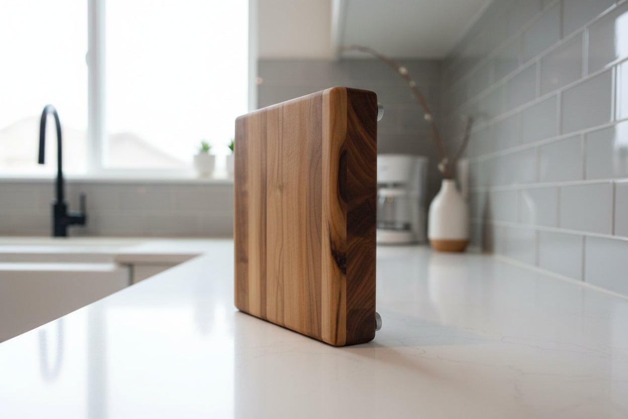 8×10×2" Hard Maple Cutting Block with Stainless Steel Feet