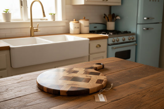 9 × ½" Round End Grain Cutting Board