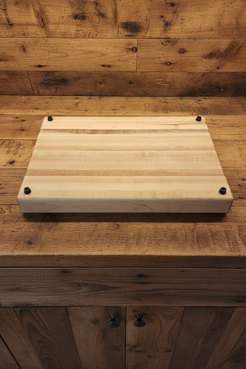 🔪 12 × 18 × 2" Northern Hard Maple Cutting Block Heavy‑Duty • Juice Groove • Non‑Slip Rubber Feet