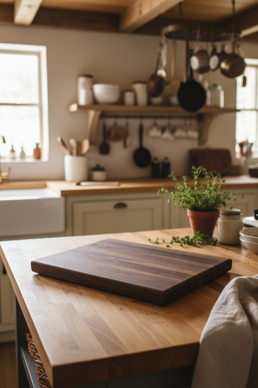 Handcrafted 12×16×1.5" Beautiful Black Walnut Cutting Board