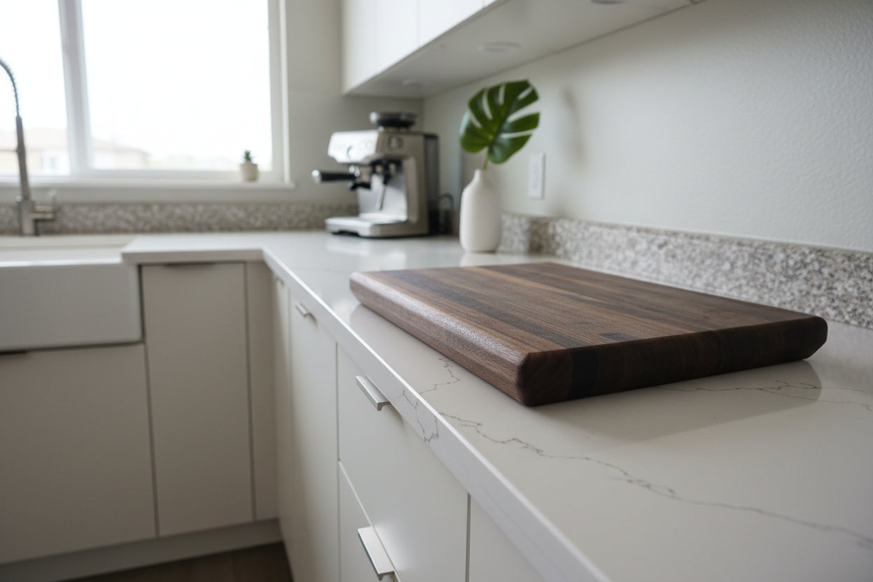 Handcrafted 12×16×1.5" Beautiful Black Walnut Cutting Board