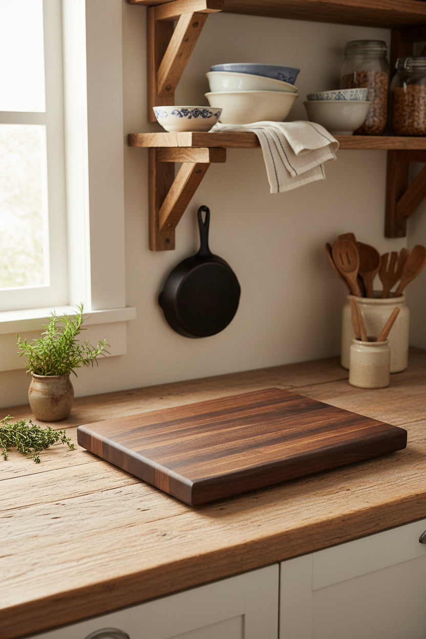 Handcrafted 12×16×1.5" Black Walnut Cutting Board