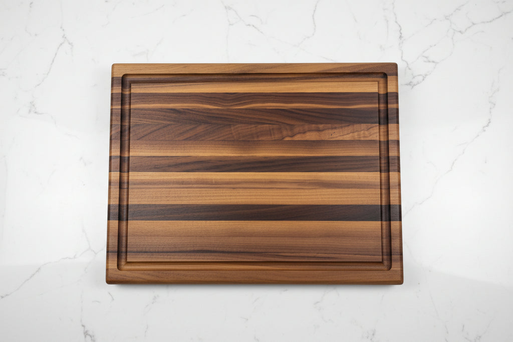 Handcrafted Black Walnut Cutting Board – 12×16×1.5" with Juice Groove