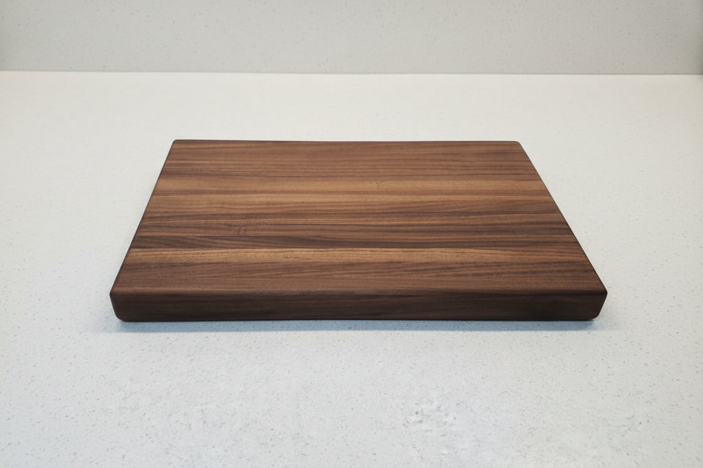 Handcrafted Black Walnut Cutting Board – 12×18×1.5” with Juice Groove