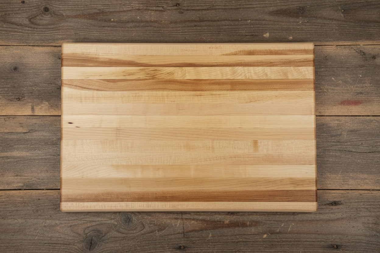 Handcrafted Natural Hard Maple Cutting Board – 12×18×1.25" with Juice Groove