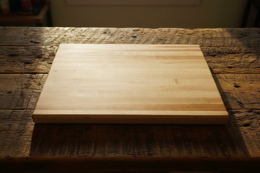Handcrafted Natural Hard Maple Cutting Board – 12×18×1.25" with Juice Groove