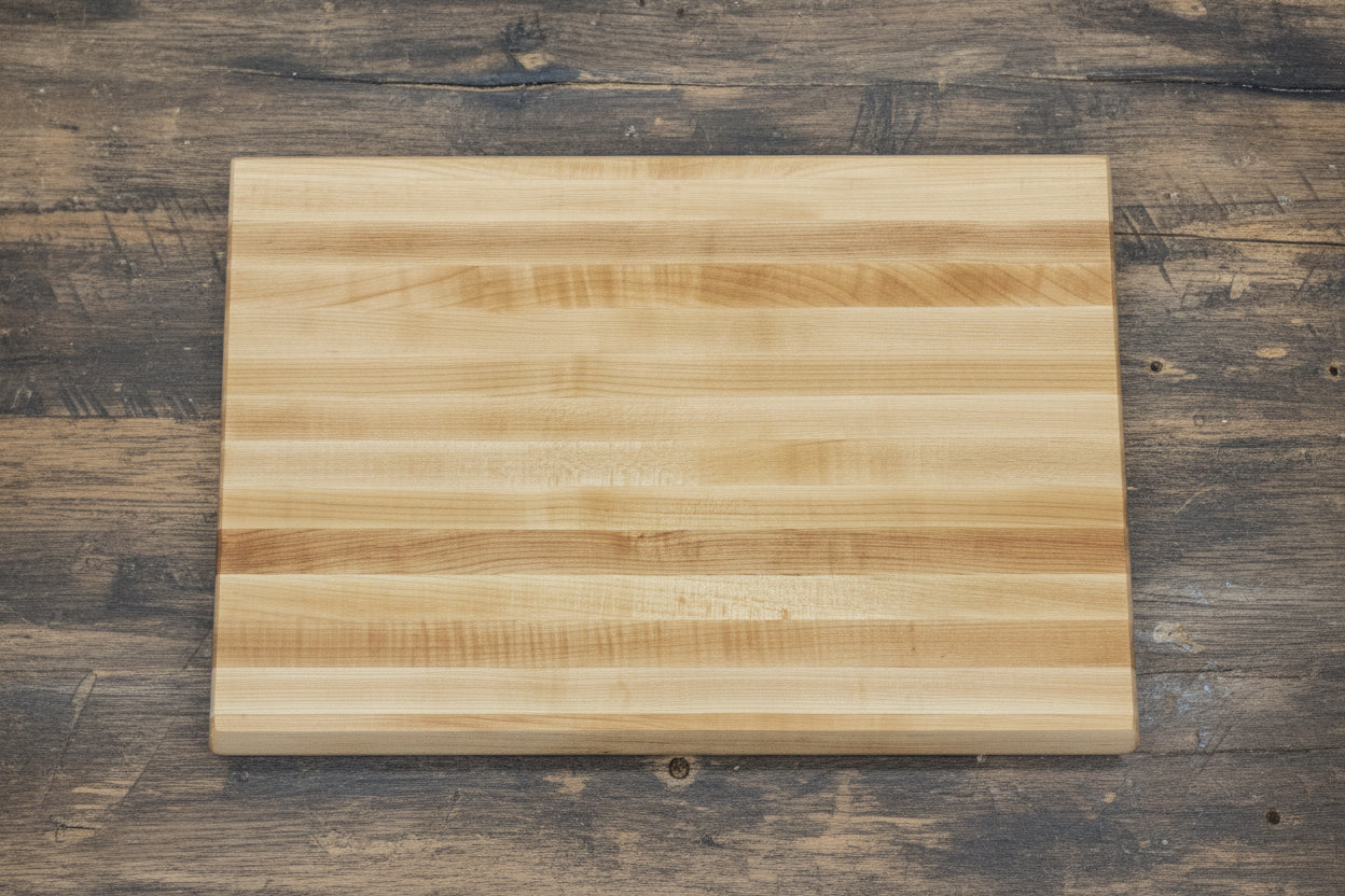 Hard Maple Cutting Board – 12" x 18" x 1.5" with Juice Groove