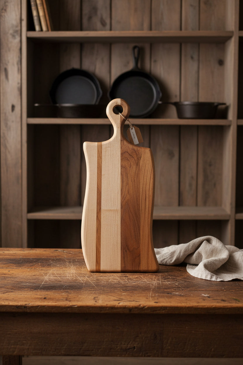 Handcrafted Cutting Board – 6" × 15" × 3/4" Northern Hard Maple with Handle
