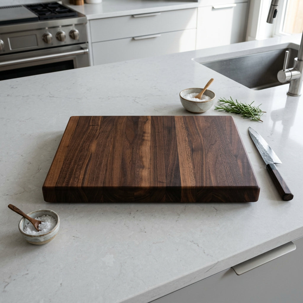 Black Walnut Snack Board with Sauce Cup | Handmade