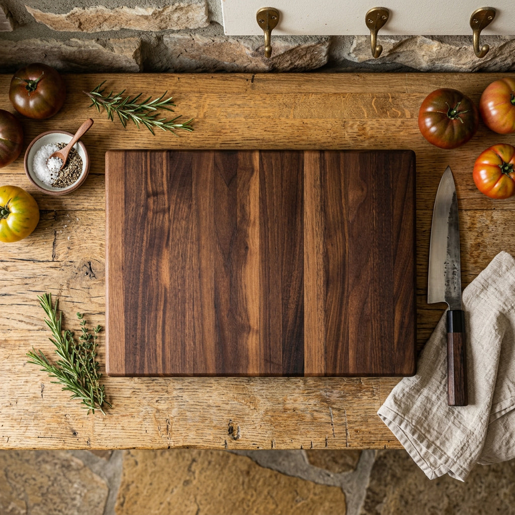 Black Walnut Snack Board with Sauce Cup | Handmade