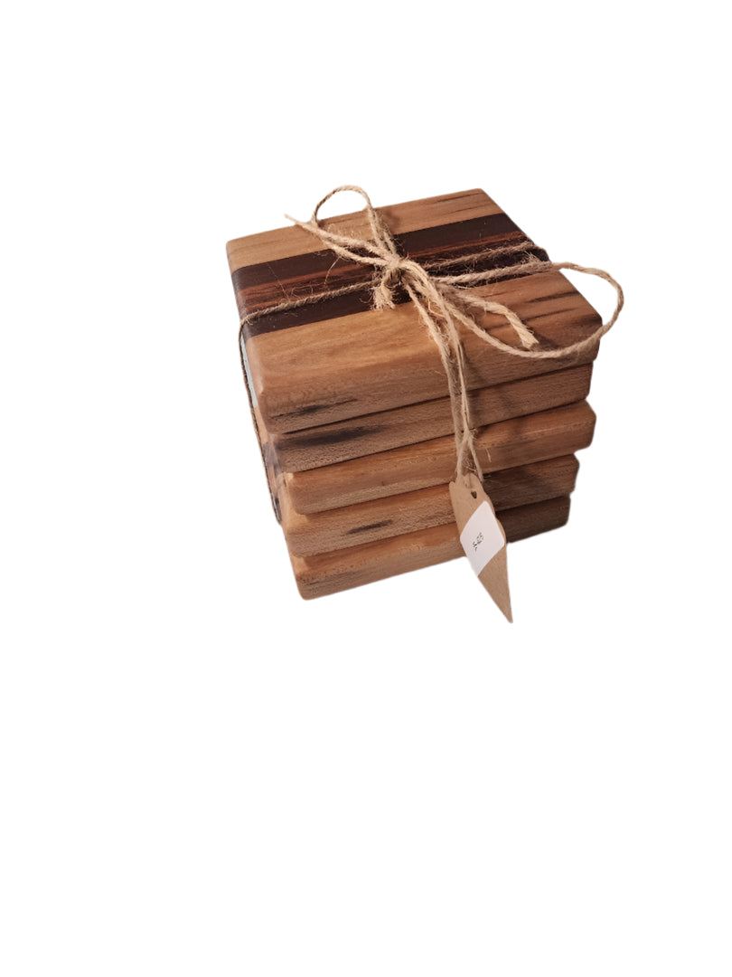 Handcrafted Black Walnut, Maple, and Tigerwood Bottle Openers – 5-Pack (4" x 4" x 5/8")