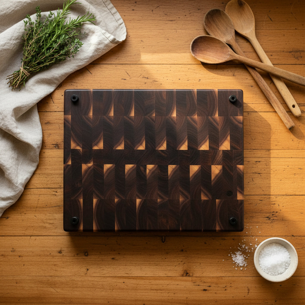 Sappy Black Walnut end grain cutting board