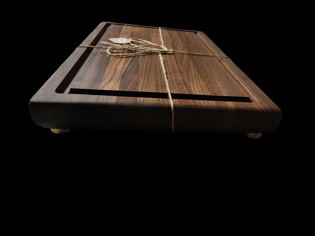 Black Walnut Cutting Board – Handmade 11" x 17" with Juice Groove