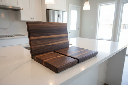 Black Walnut Cutting Board Set — Handcrafted Edge Grain Quality
