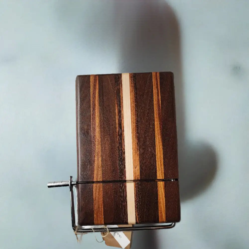 Artisan Cheese Slicer - Black Walnut Tigerwood and Maple - Cheese Cutter