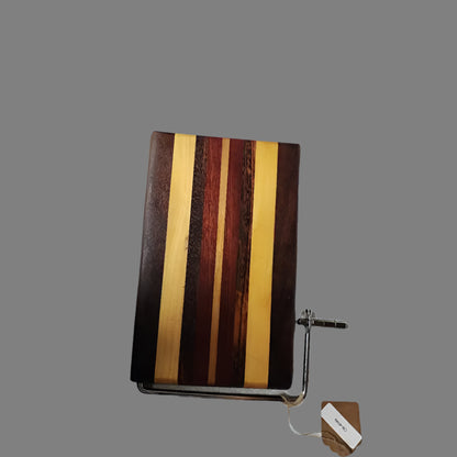 Artisan Cheese Slicer - Black Walnut Tigerwood Padauk and Yellowheart - Cheese Cutter